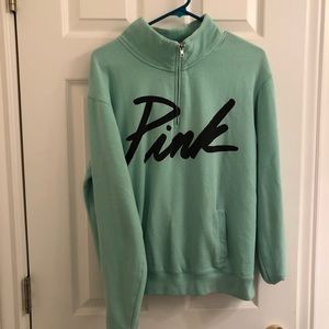 pink half zip